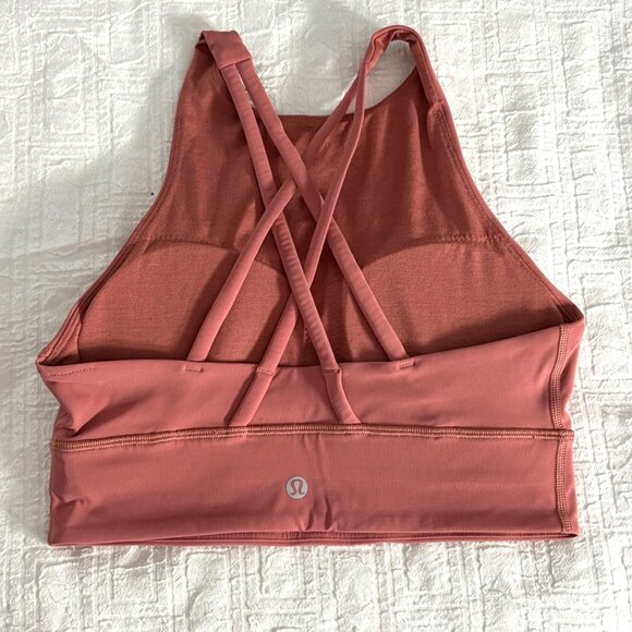 Lululemon Energy Bra High Neck Long Line Tough Briar Rose 6 Bundle Reusable Tote - Picture 4 of 8